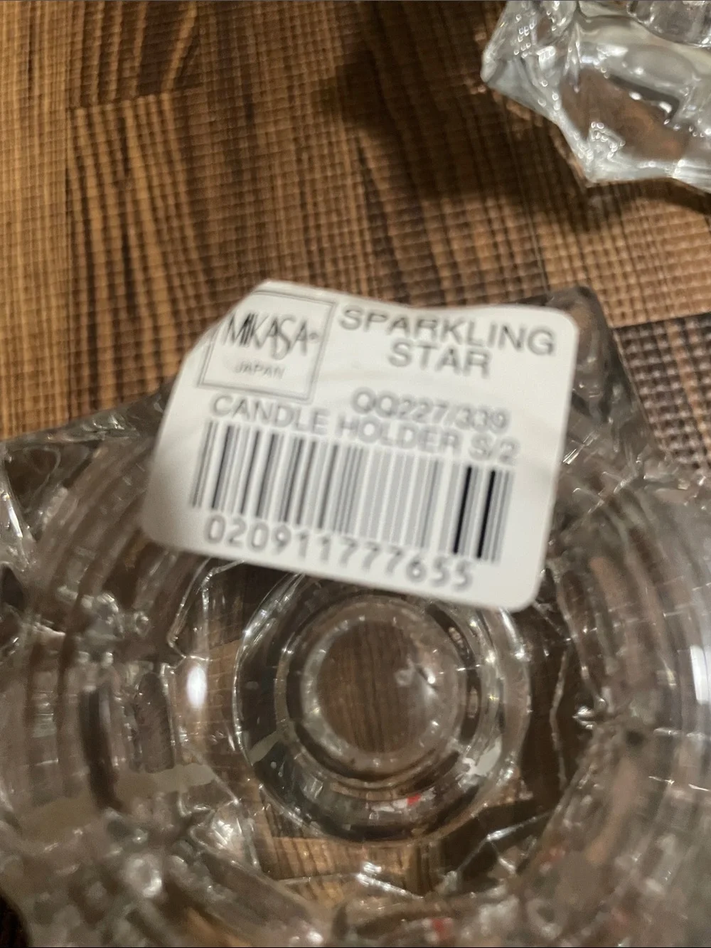 Mikasa Clear Crystal Faceted Votive Candle Holders - Pair
